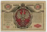 Banknot 20 marek polskich 1917r. JENERAŁ