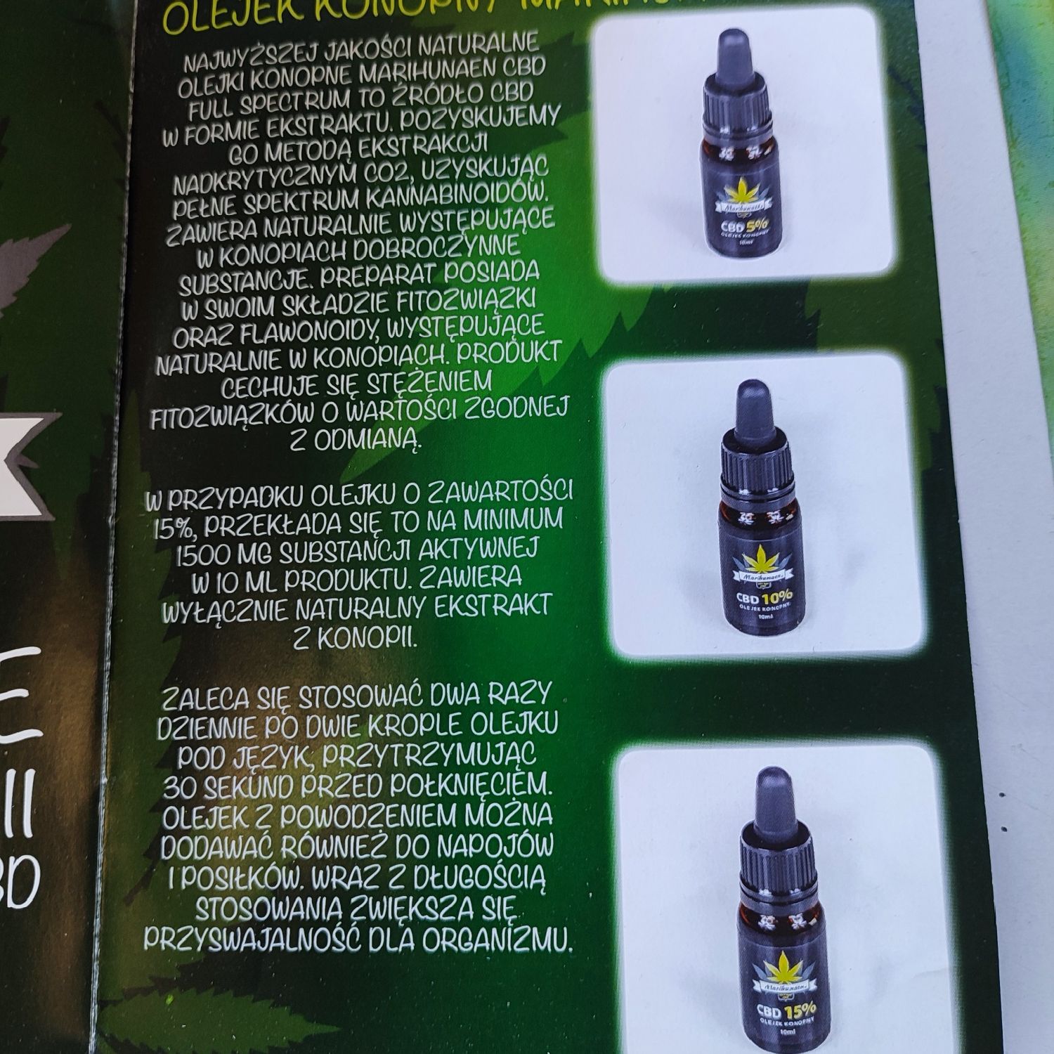 Nowy olejek CBD, marihuana