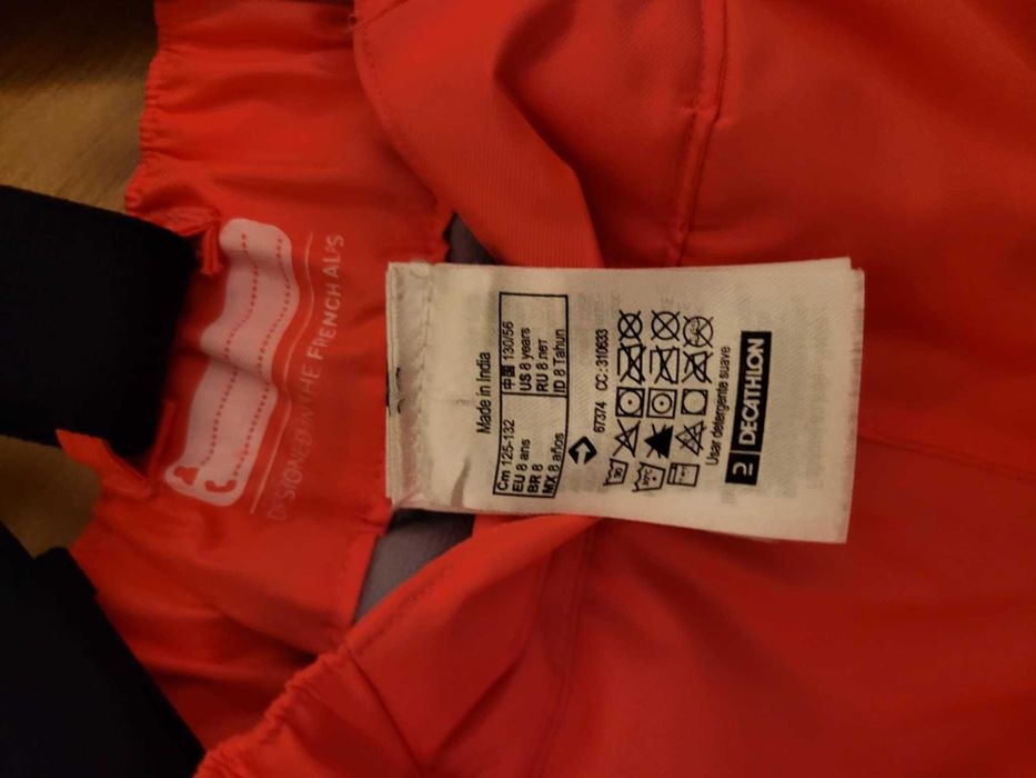 Spodnie narciarskie, śniegowce, dziecko 8 lat