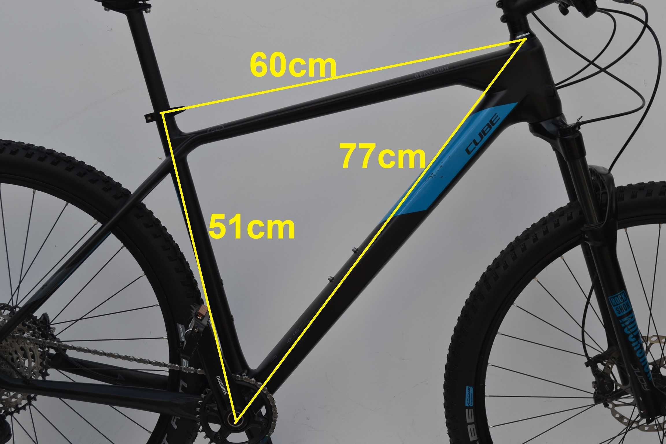 MTB Cube Recation pro c:62 carbon 1 x12 xt rock shox koła 29 stan bdb
