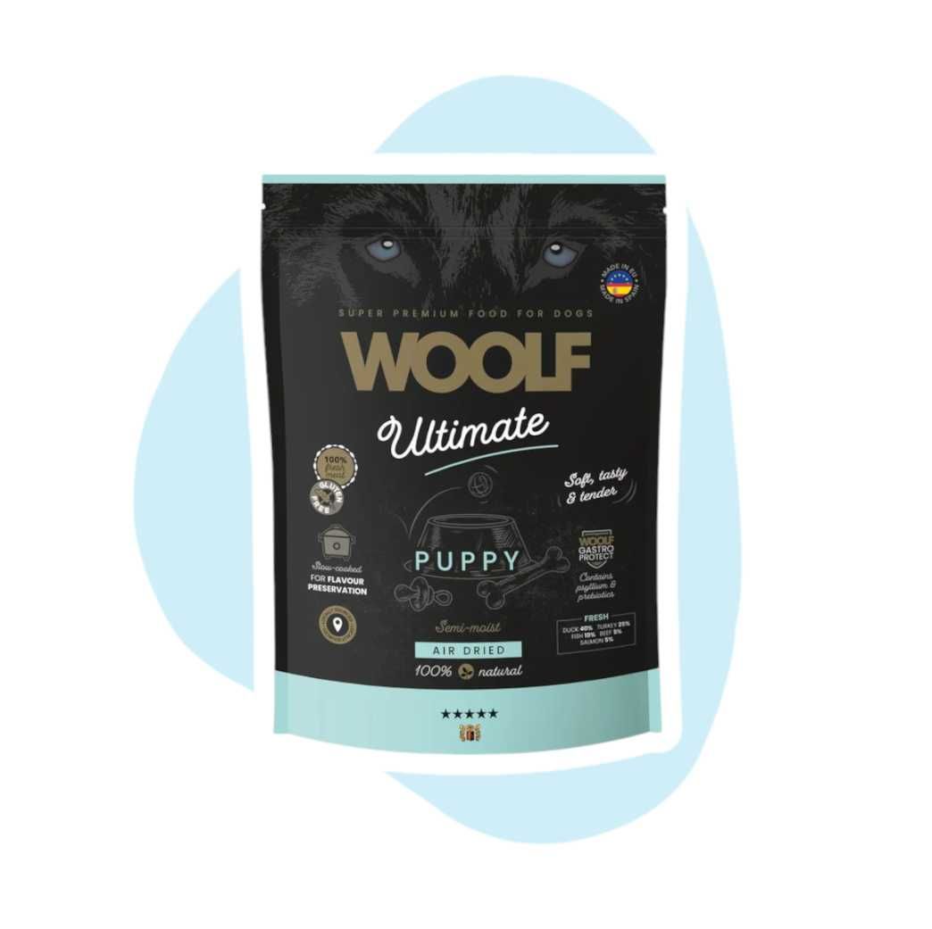 Woolf Ultimate Dog Puppy Duck with Turkey 1kg Kaczka Indyk Półwilgotna