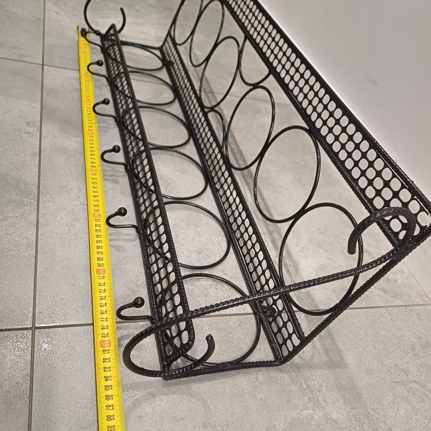 Stary wieszak metalowy metaloplastyka PRL