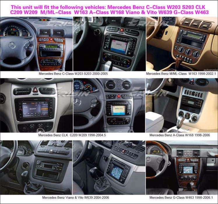Auto-radio 2 din android 14 64 GB para Mercedes C220 w203 Octcore