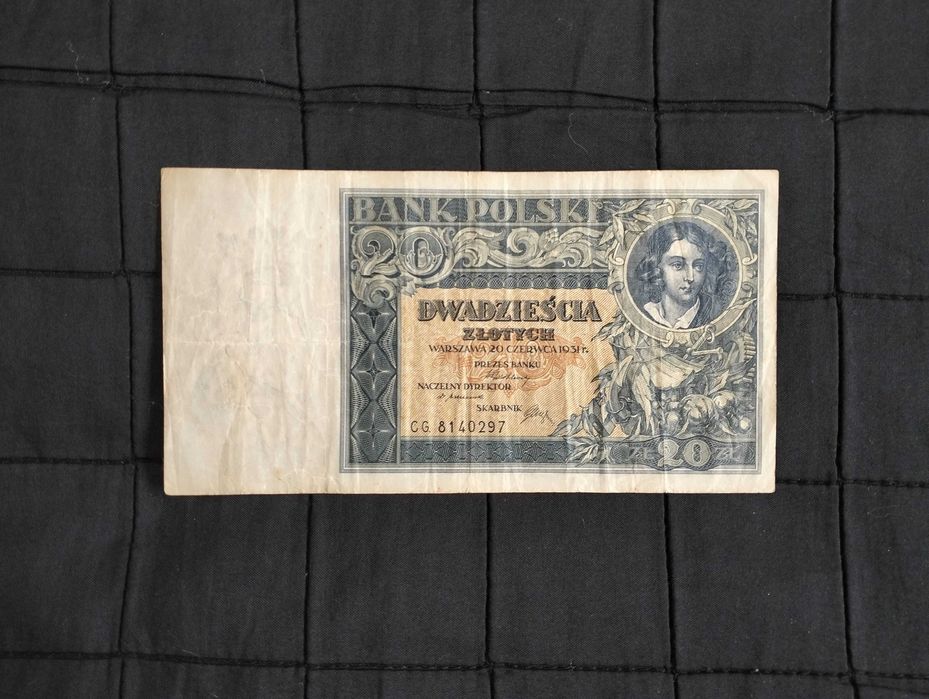 20 złotych 1931, banknot, seria CG