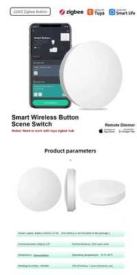 Przycisk, Smart Button, do zdalnego systemu Smart Home TUYA Zigbee