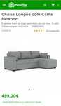 Sofá Chaise Longue com Cama Newport