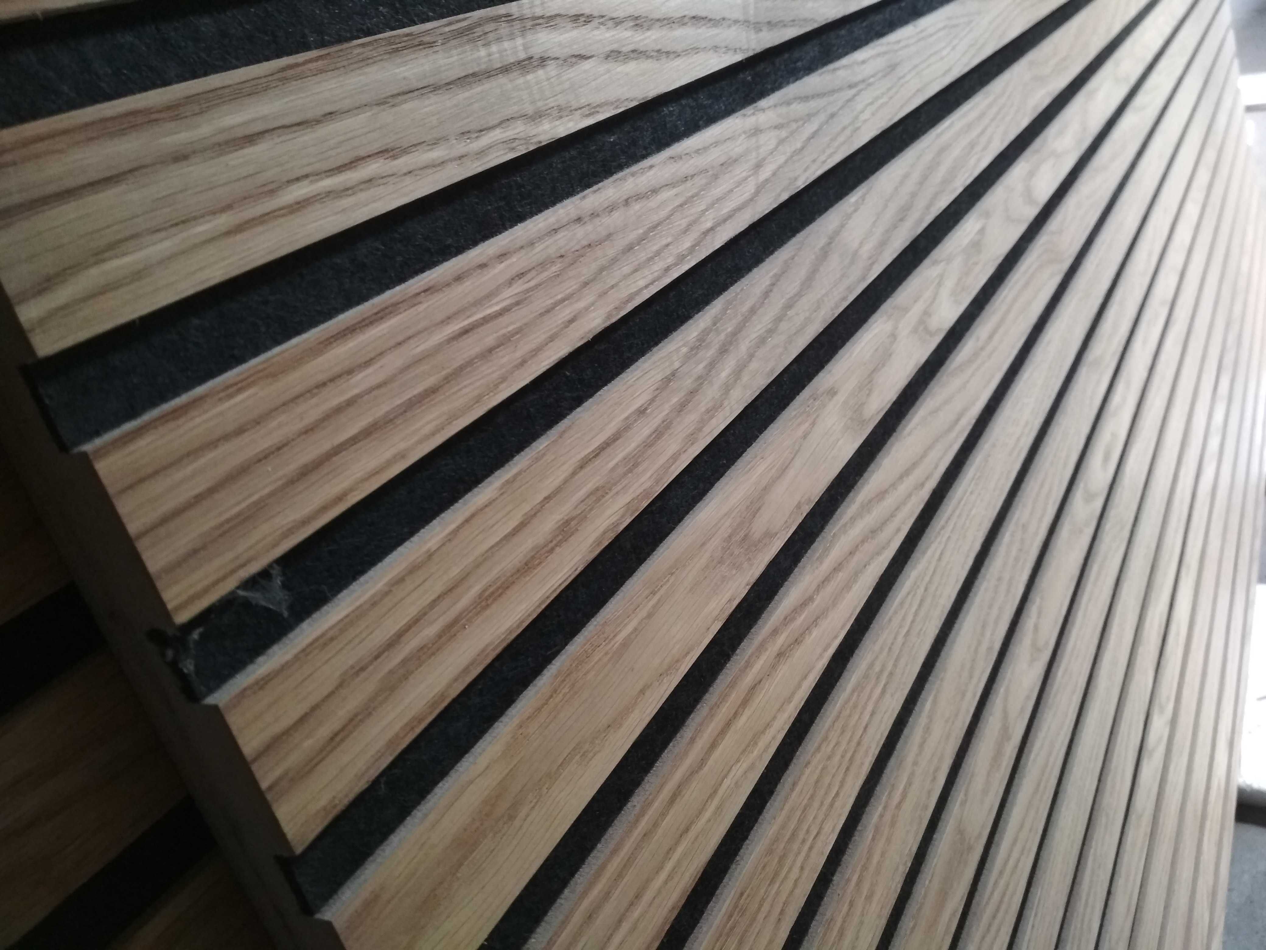 Lamele 3D fornirowane dębem 96x 220 cm uszkodzony dwustronne