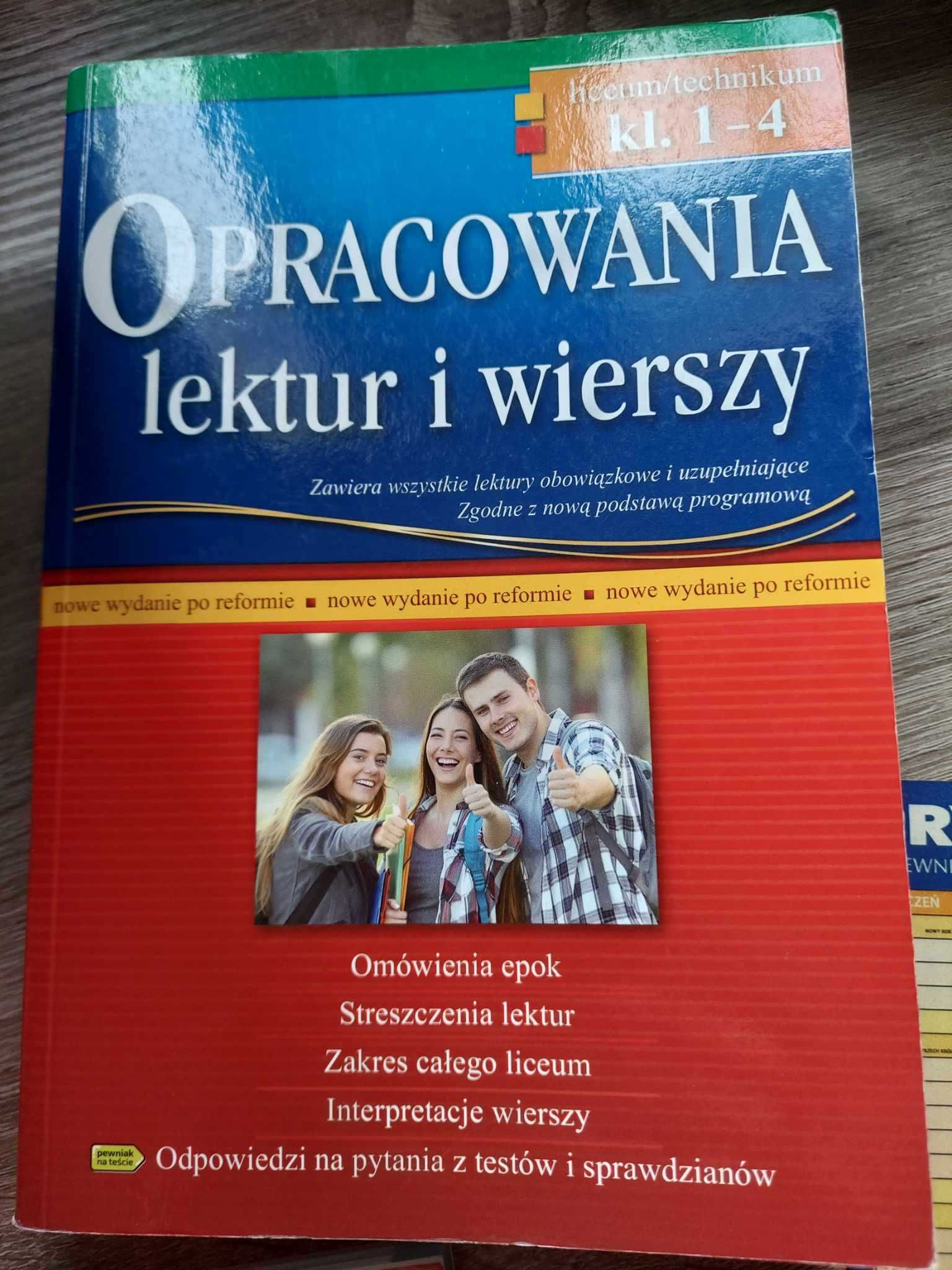 opracowania lektur i wierszy