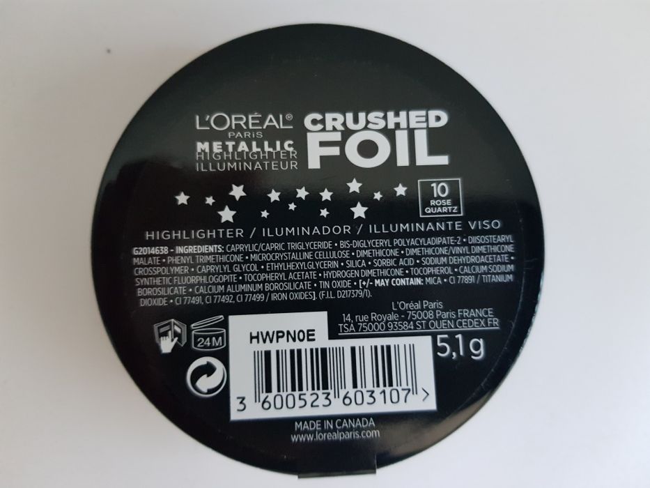 L'OREAL Crushed Foil Rozświetlacz 10 Rose Quartz