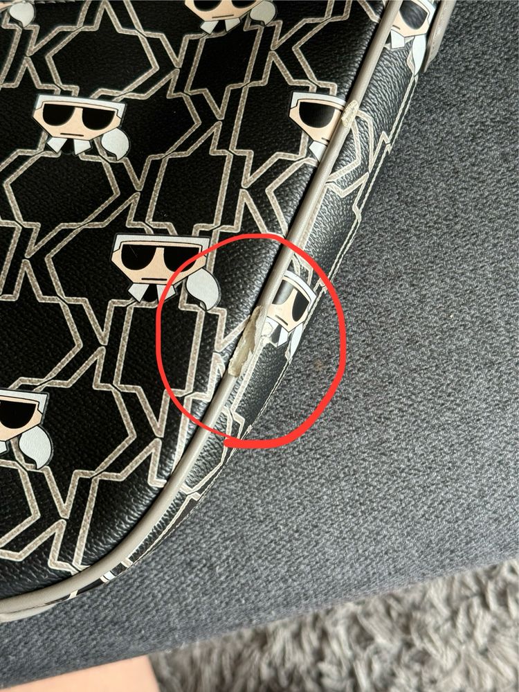 piekna skorzana torebka torba karl lagerfeld oryginalna modna damska