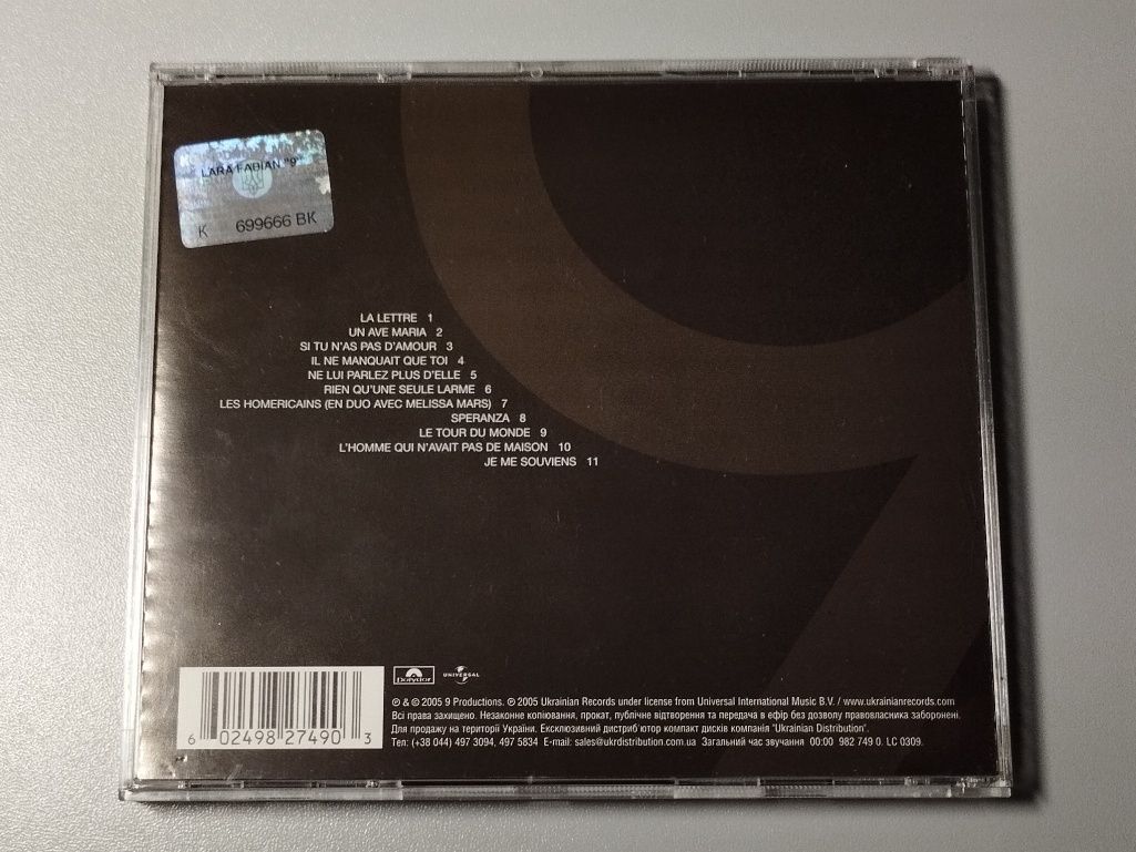Lara Fabian "9" 2005г. на французском языке лицензионный CD