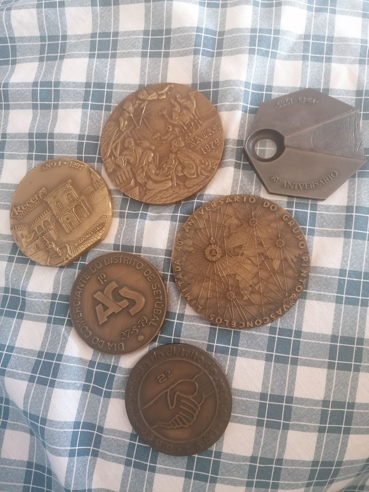 7 Medalhas comemorativas em bronze