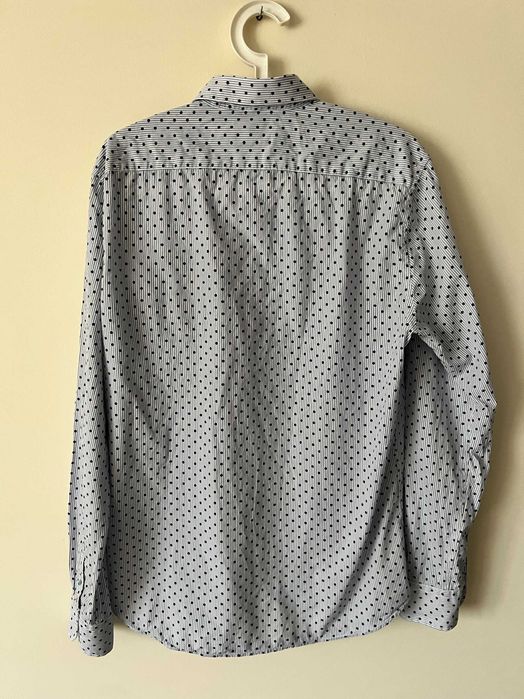 Scotch&Soda elegancka oryginalna koszula męska prążki groszki L