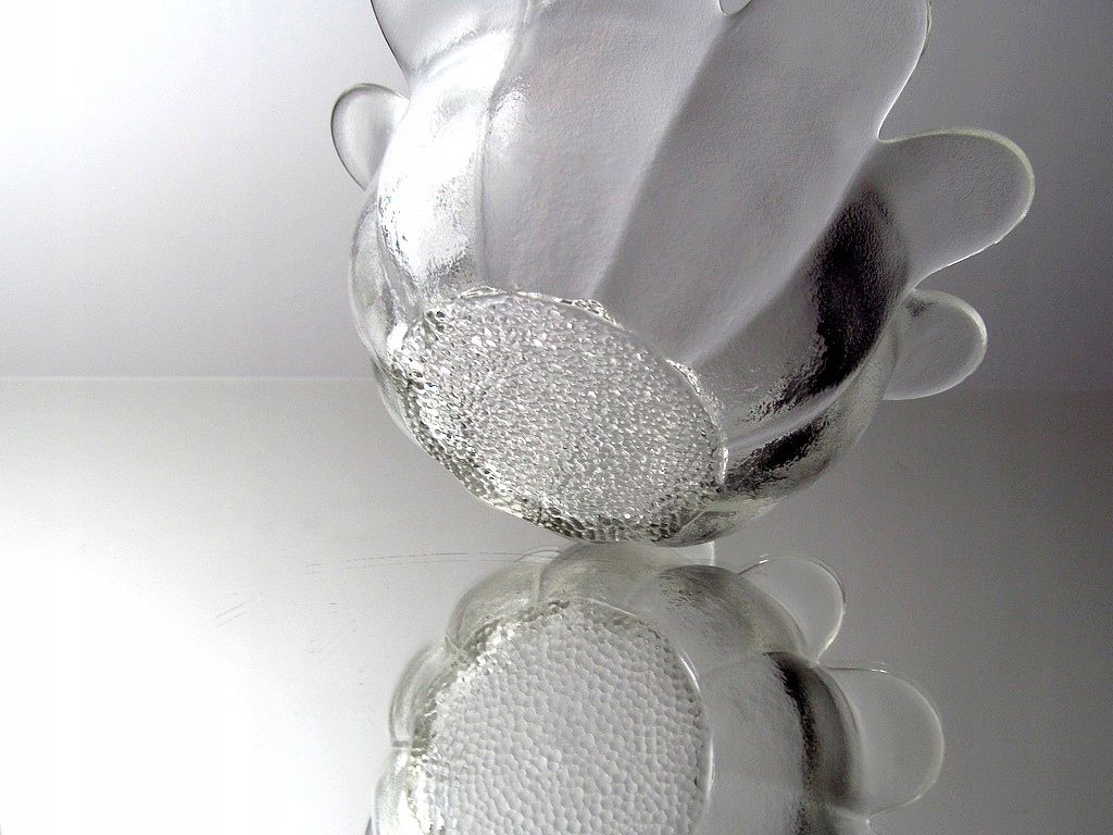 skandynawski design szklana kryształowa cukiernica
