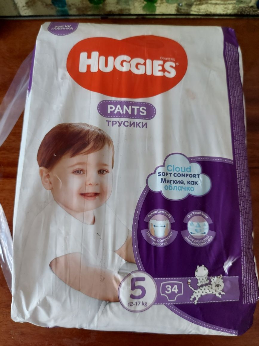 Одноразові підгузки-трусики Huggies Pants 5 12-17 кг 34шт