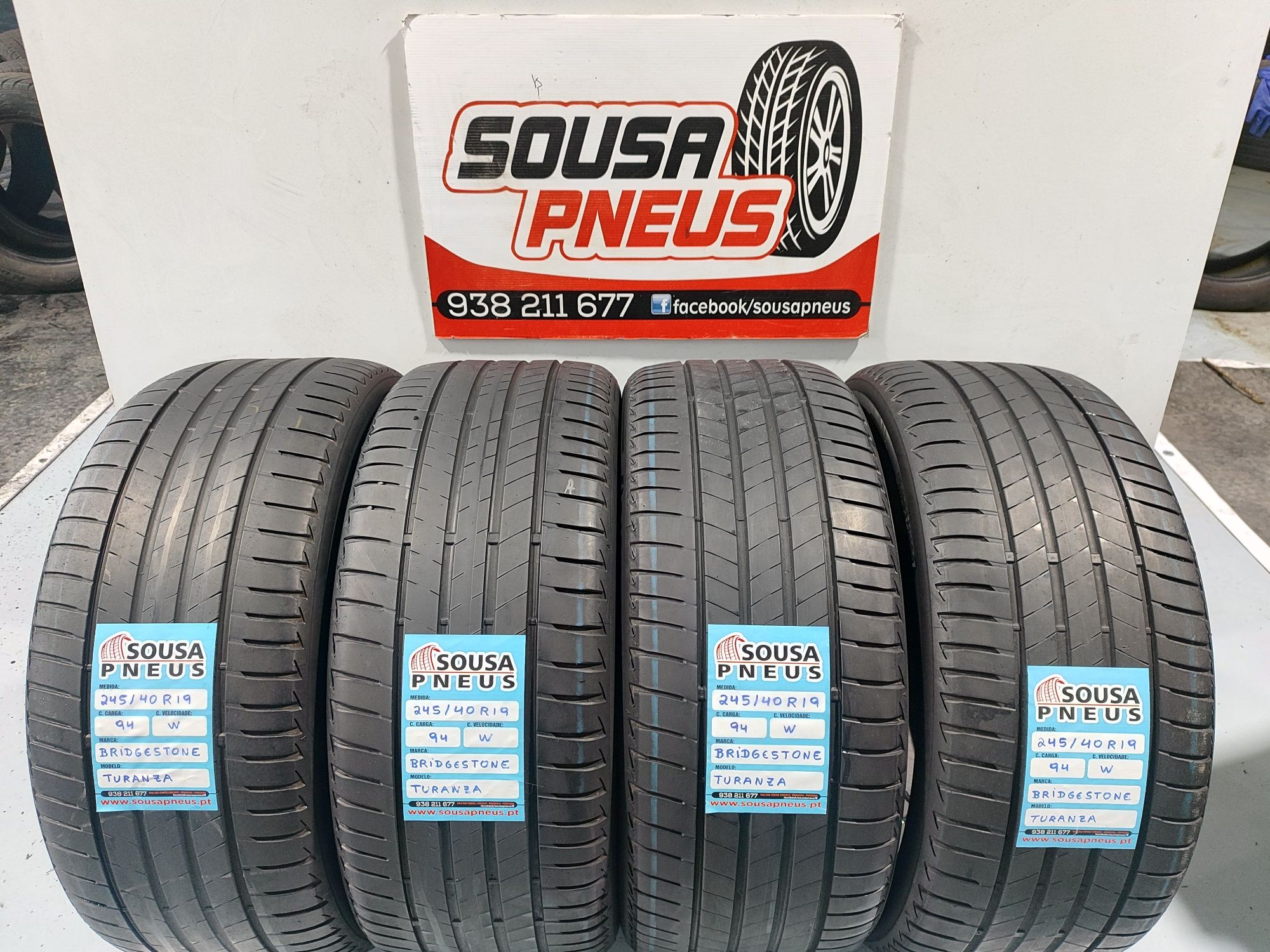 4  pneus Semi novos 245-40R19 Bridgestone - Oferta dos Portes