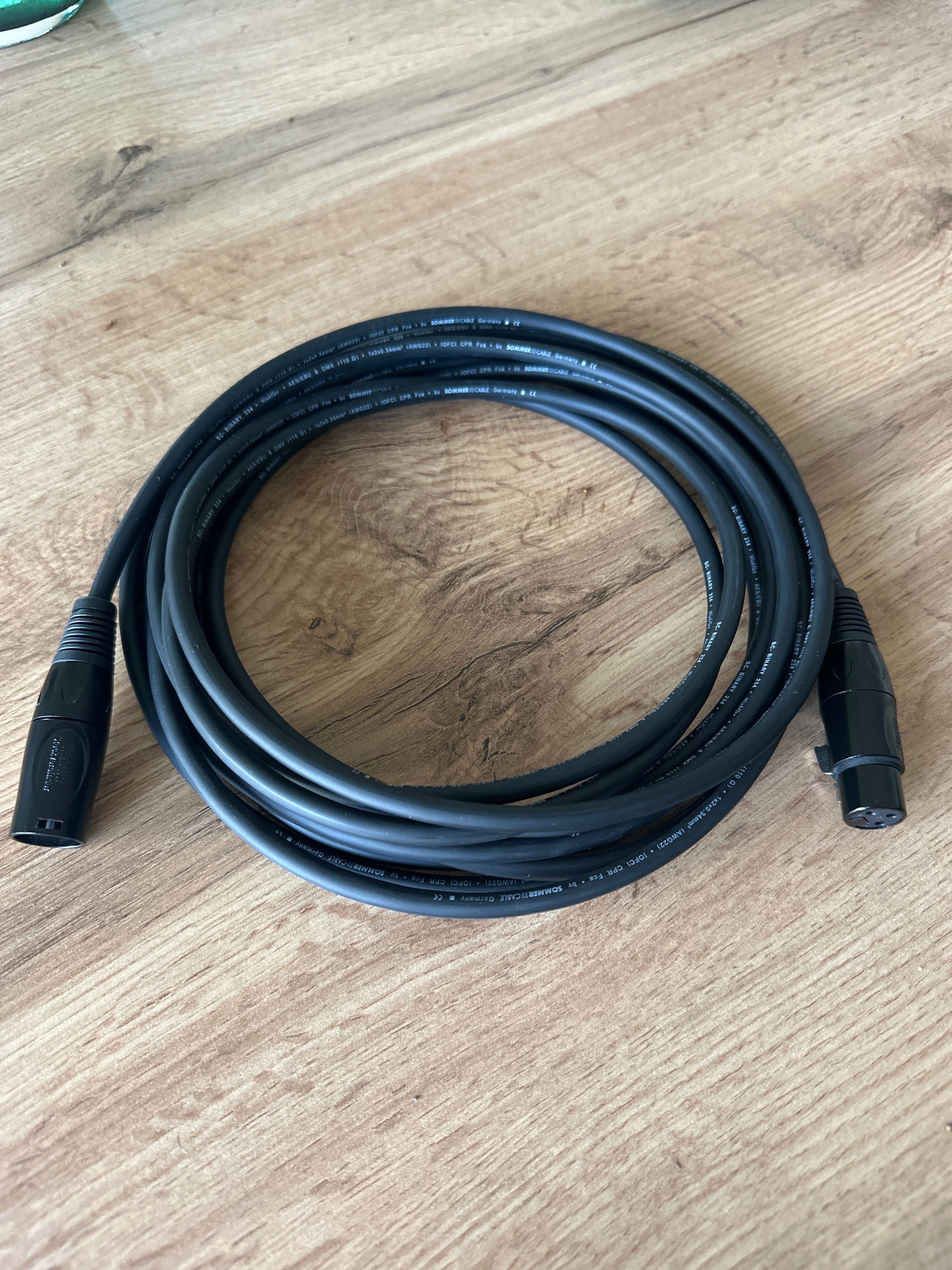 Kabel mikrofonowy DMX AES EBU Sommer 6 metr XLR Schulz Martin