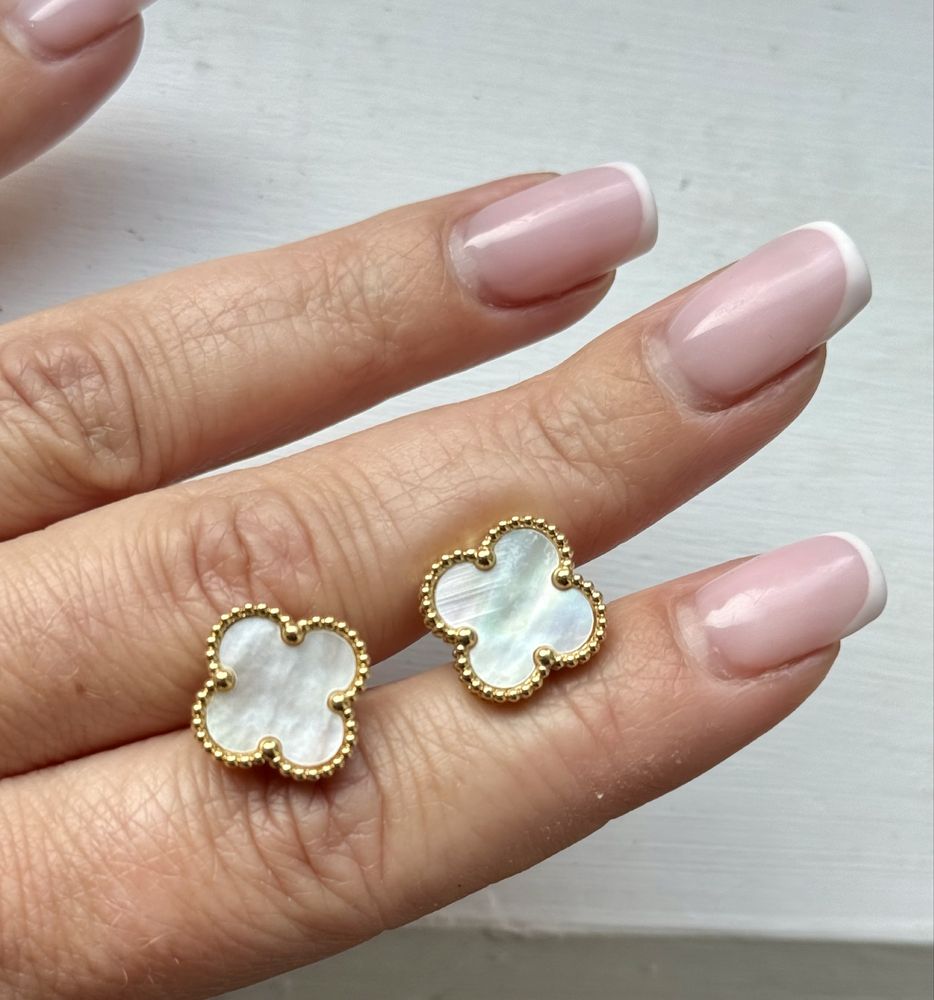 Kolczyki alhambra vintage na styl van cleef & arpels koniczyny