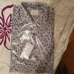 Koszula Eterna-slim-fit-w-niebieski-florystyczny print