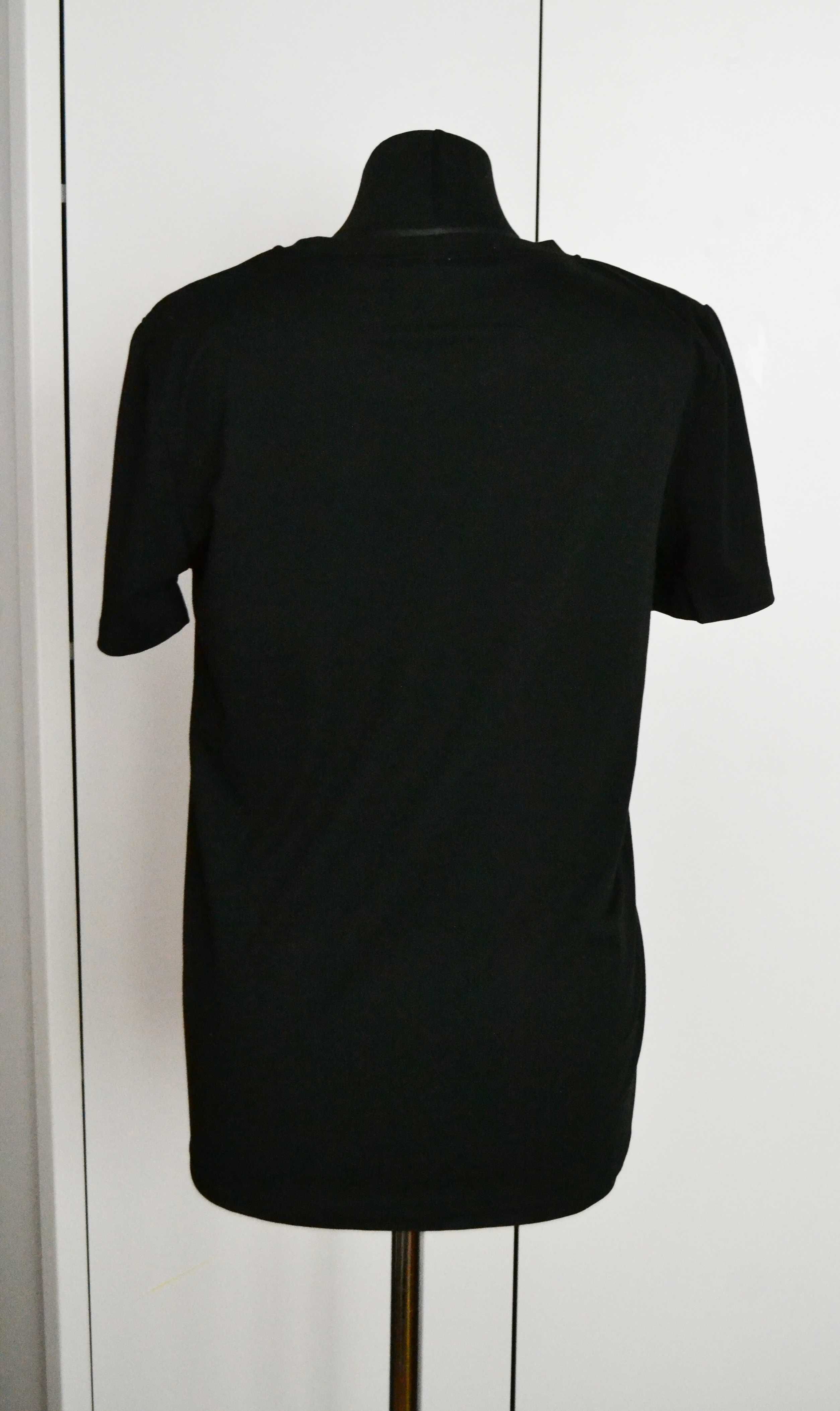 Czarny T-shirt z nadrukiem NOWA!  Rozmiar M