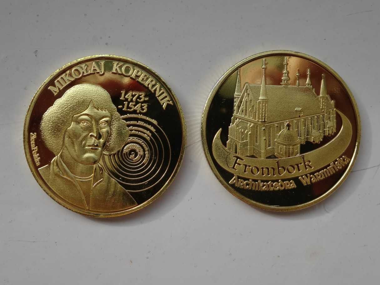 Złota Polska_ medal moneta  Kopernik + Frombork Archikatedra  NOWY