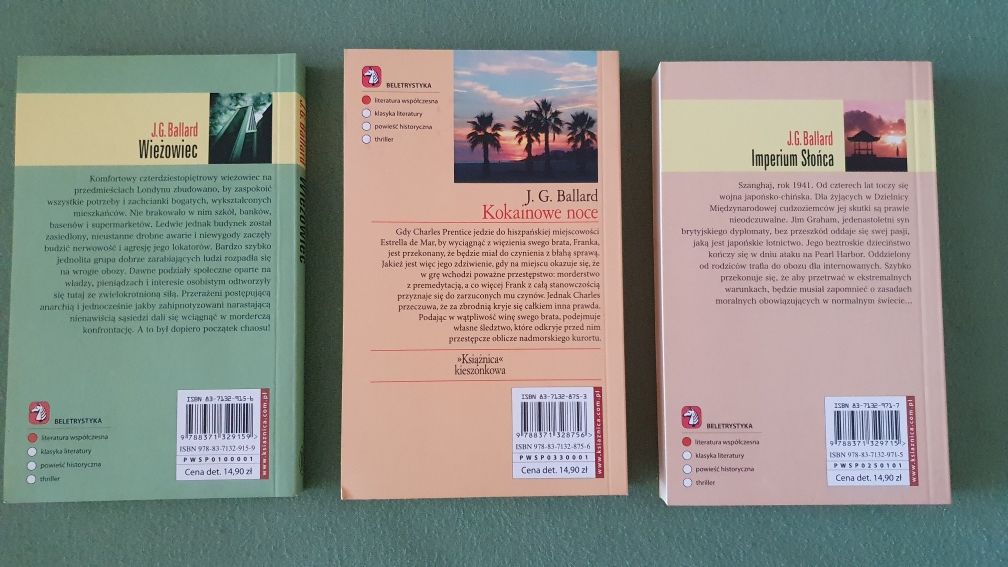 Książki J.G. Ballard, trójpak "Zabójczo dobre powieści"