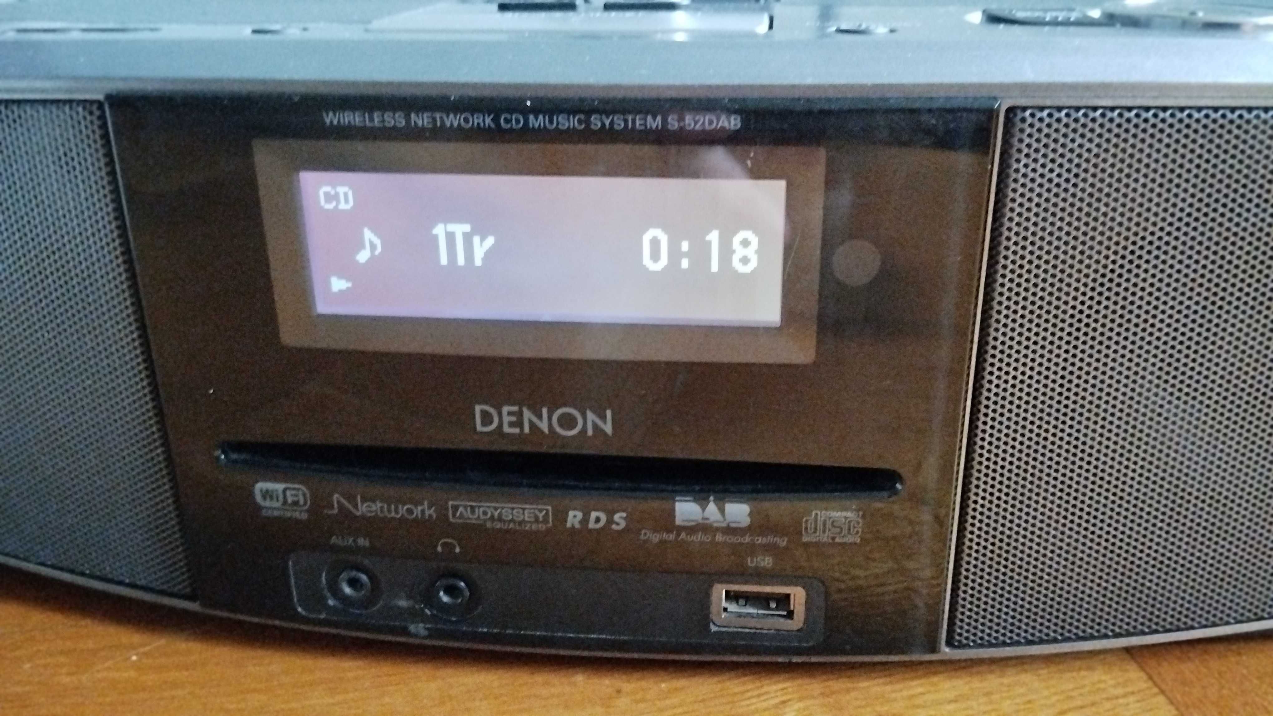 Басовитый! Denon S-52DAB стерео сетевой плеер CD USB FLAC WiFi AM/FM