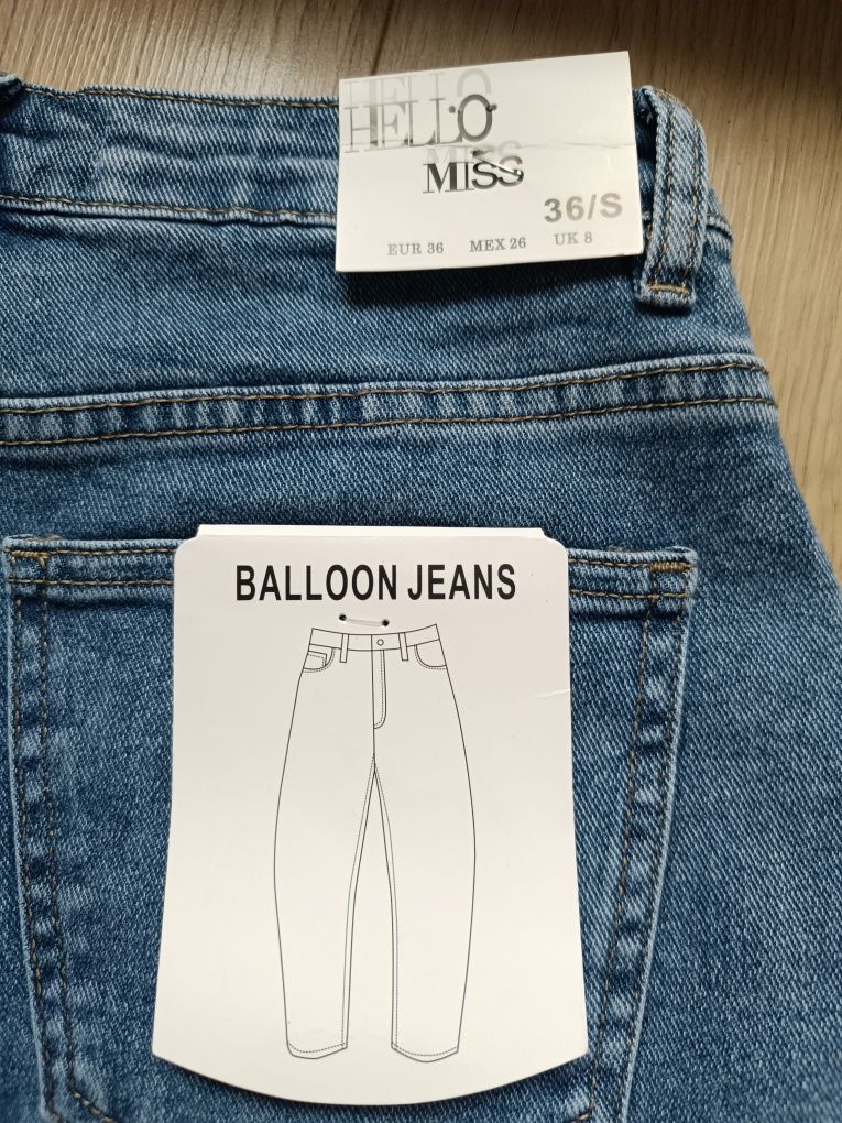 Spodnie jeans Balloon