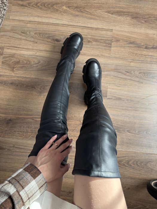 Ботфорти з натуральної шкіри