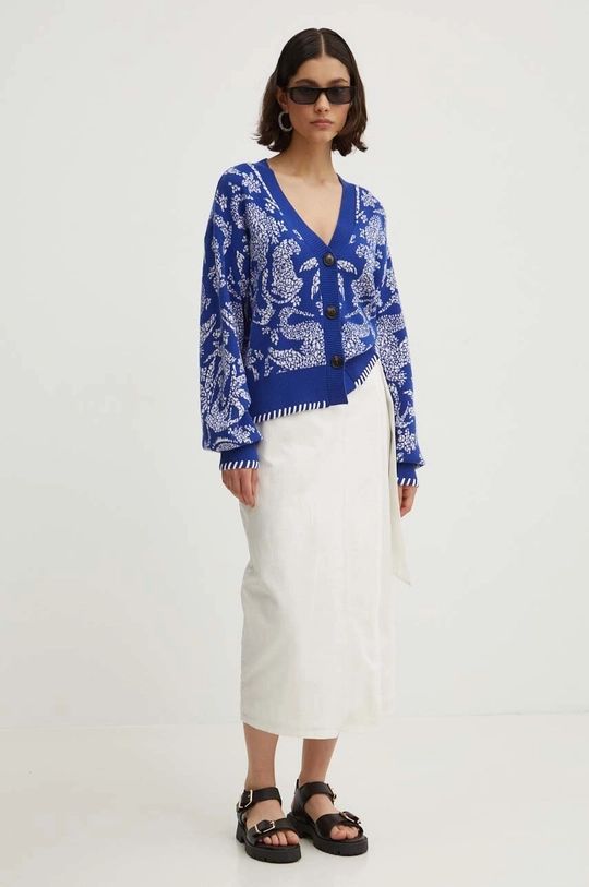 Sweter rozpinany niebieski Never Fully Dressed XL