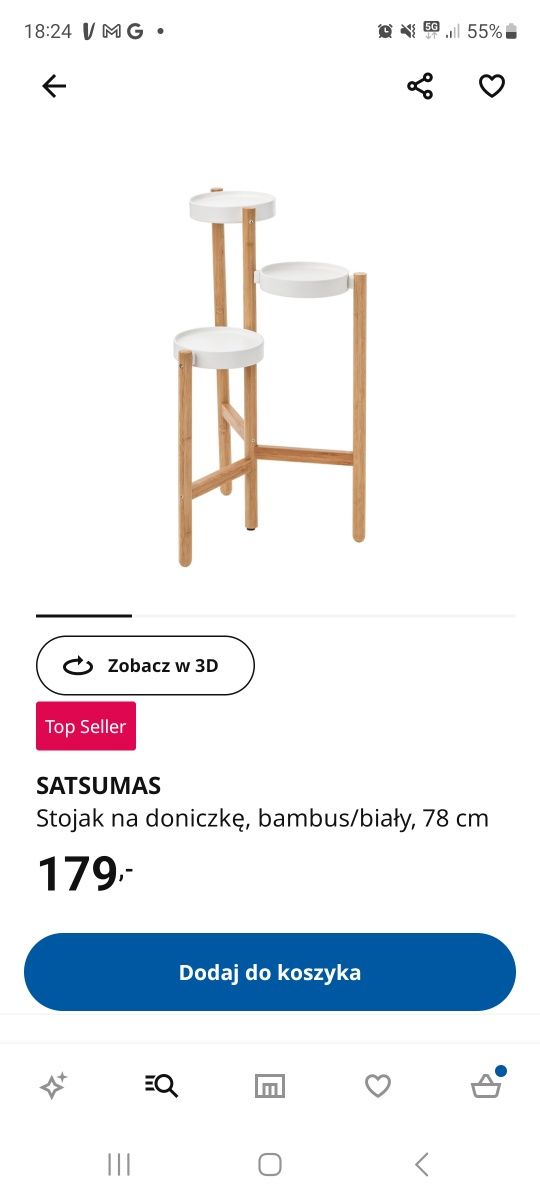 Satsumat stojak na kwiaty ikea