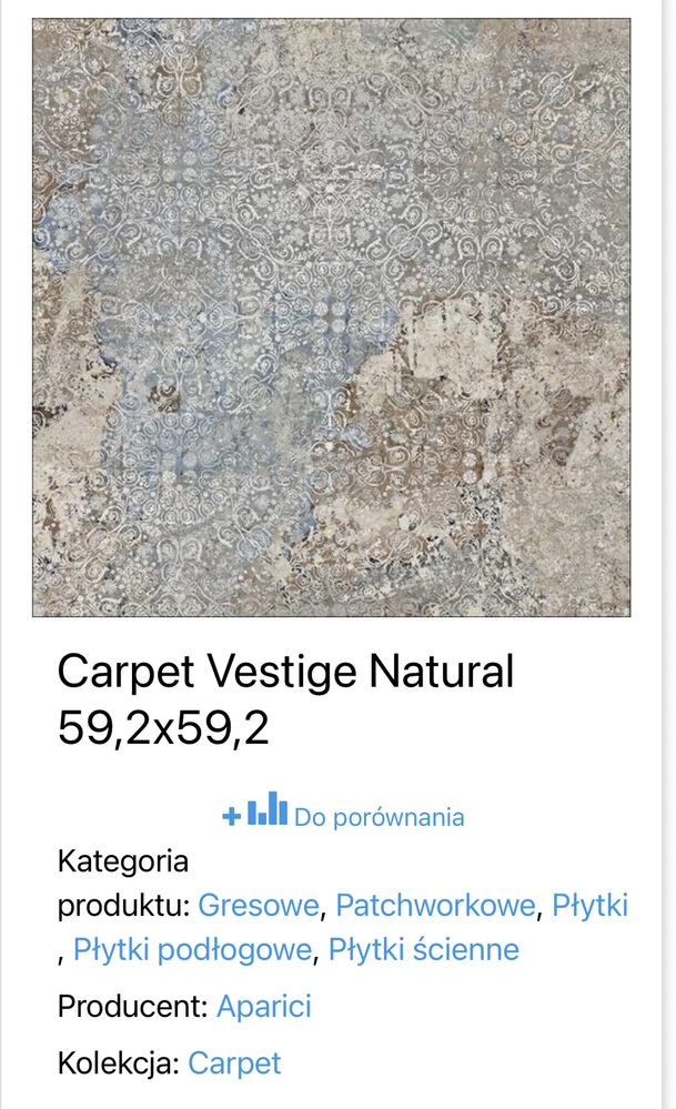 Płytka Carpet Vestige Natural 59,2x59,2