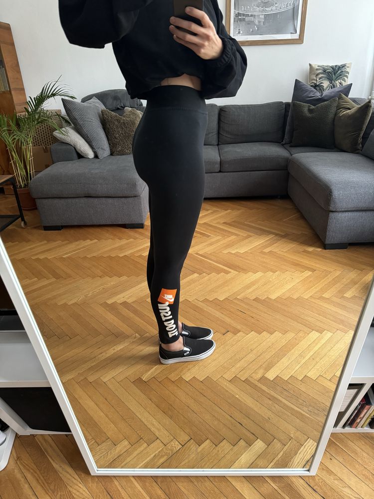 Nike Legginsy sportowe, czarne, roz. M