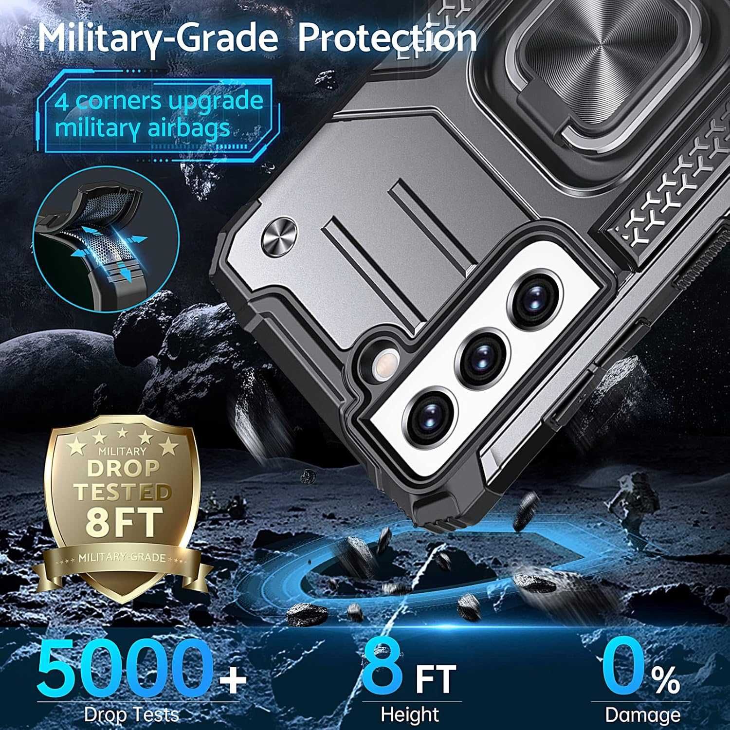 Etui Pancerne do Samsung Galaxy S21 FE + Szkło Hartowane