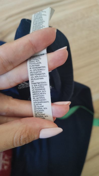 Spodnie legginsy adidas 38-40 eu elastyczne granatowe