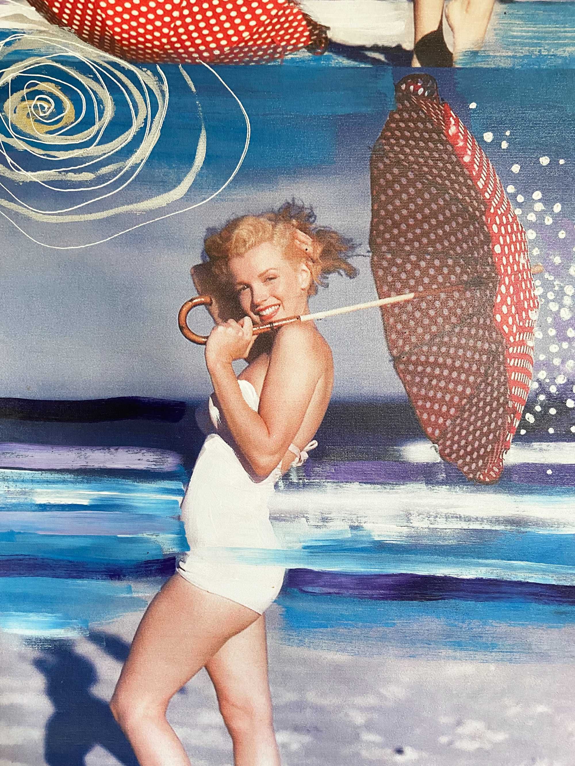 Obraz nowoczesny, Marilyn Monroe na płótnie mixedmedia