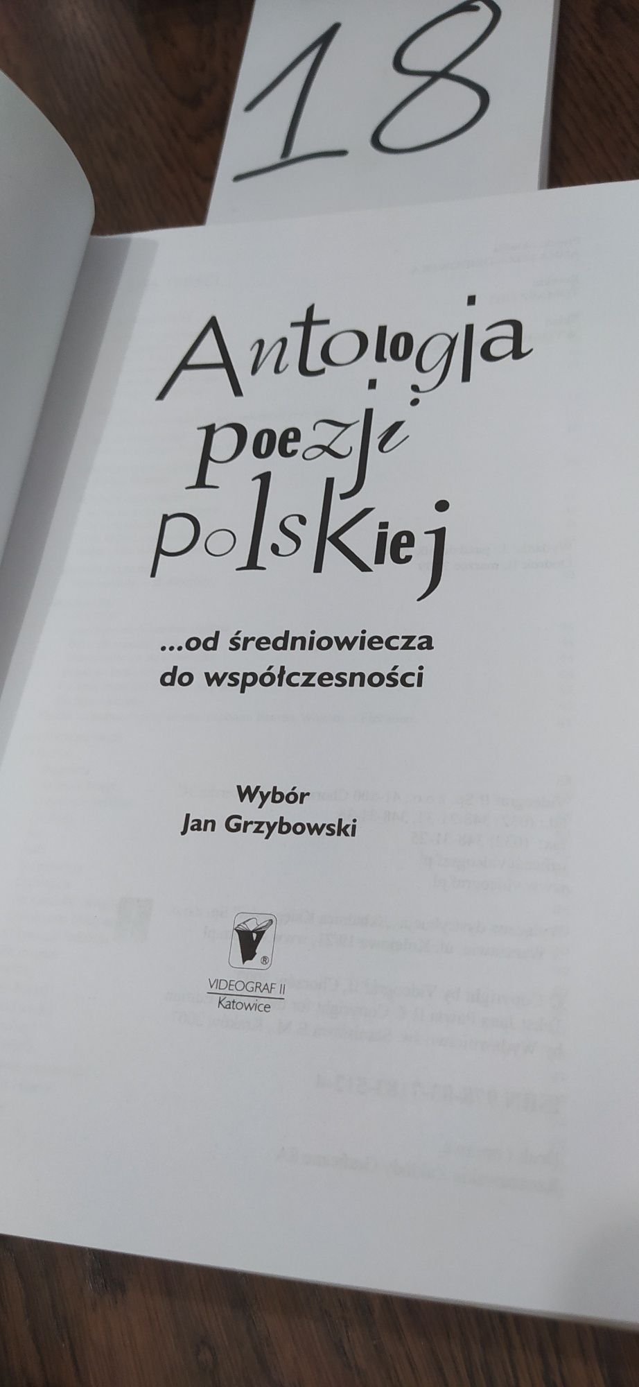 Antologia poezji polskiej Jan Grzybowski