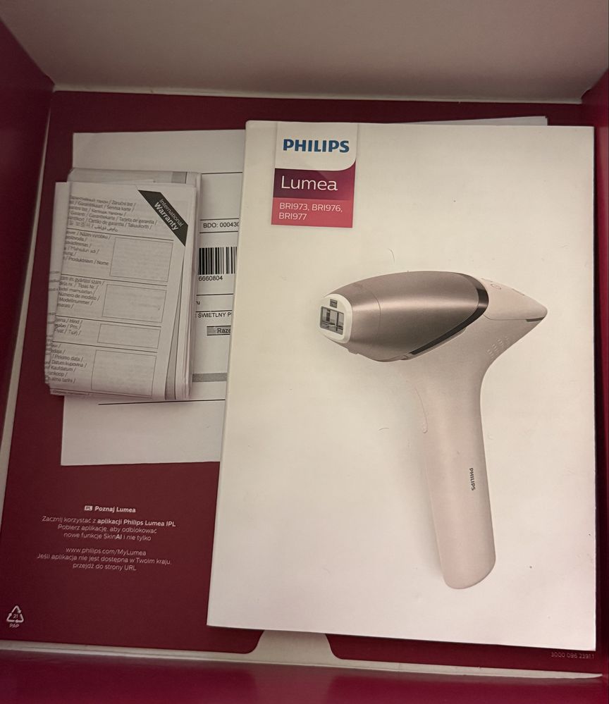 Depilator PHILIPS Lumea 9900 IPL BRI977/00 SenseIQ Czujnik SmartSkin