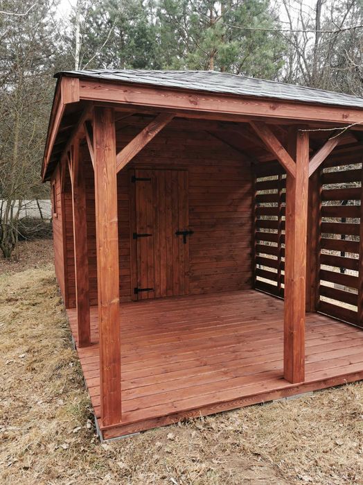Altana ogrodowa z domkiem narzędziowym Afrodyta 3m x 6m - PRODUCENT