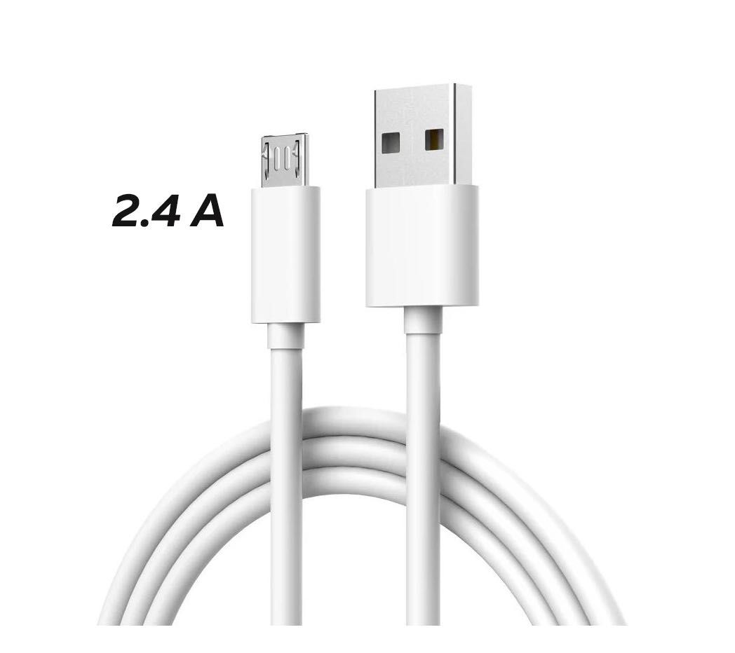 Кабель MicroUSB 1 м белый Для Samsung/Huawei/Xiaomi шнур зарядки