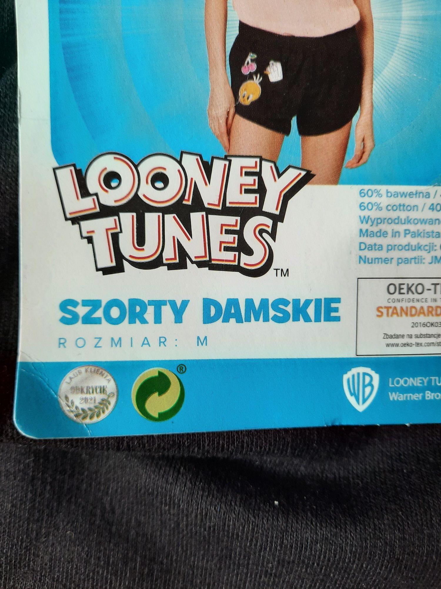 Spodenki szorty damskie M czarne looney tunes noweSpodenki szorty dams