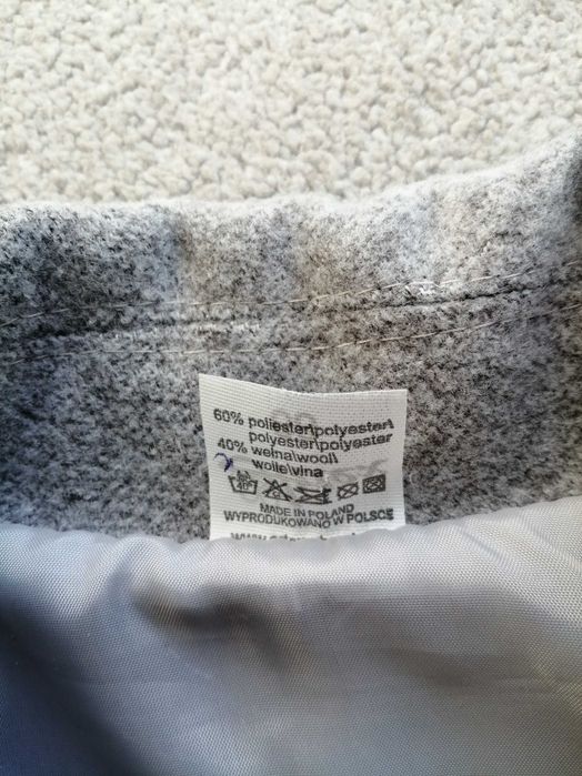 Płaszczyk dla chłopca 68 flauszowy do chrztu zima