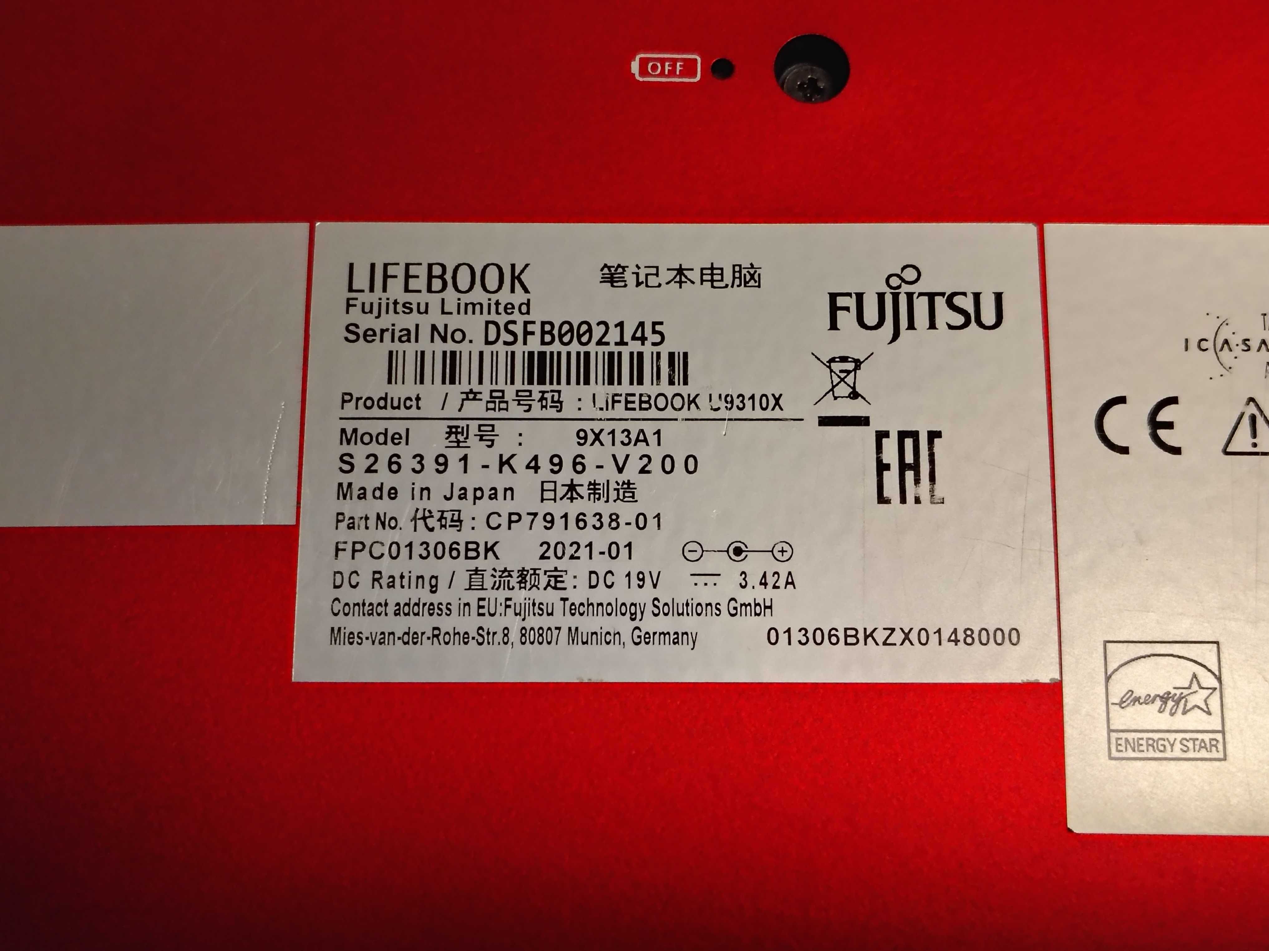 трансформер Fujitsu LIFEBOOK U9310X  i5-10310U/16/256/13"FHD ips TOUCH