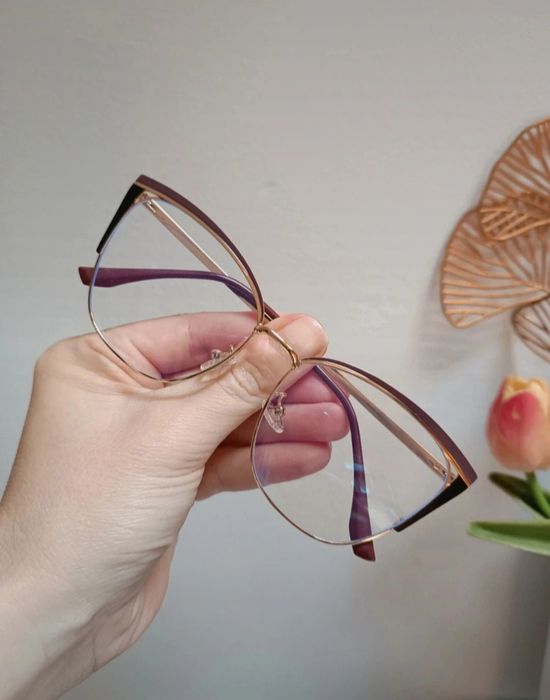 Nowe okulary zerówki z antyrefleksem do czytania komputera auta złote