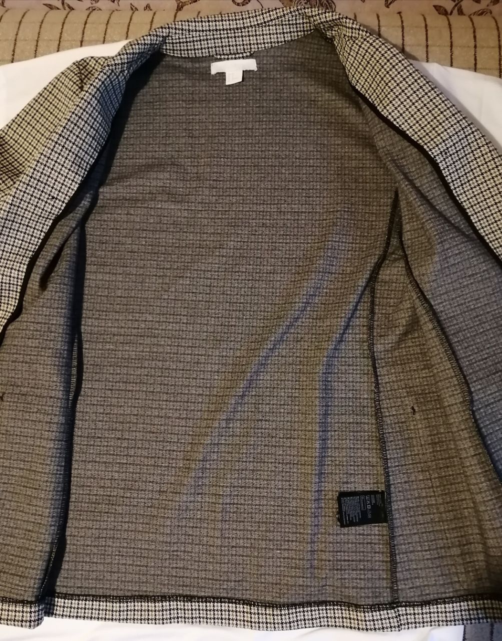 Пиджак H&M оверсайз гусиная лапка жакет М, 12, стильный модный