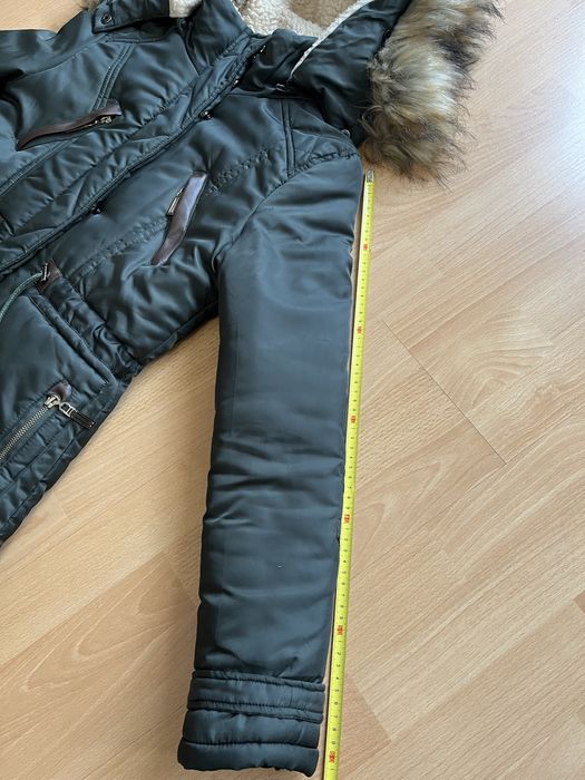 Damska długa zimowa kurtka/płaszcz marki Temster, rozm. M, wypada na S
