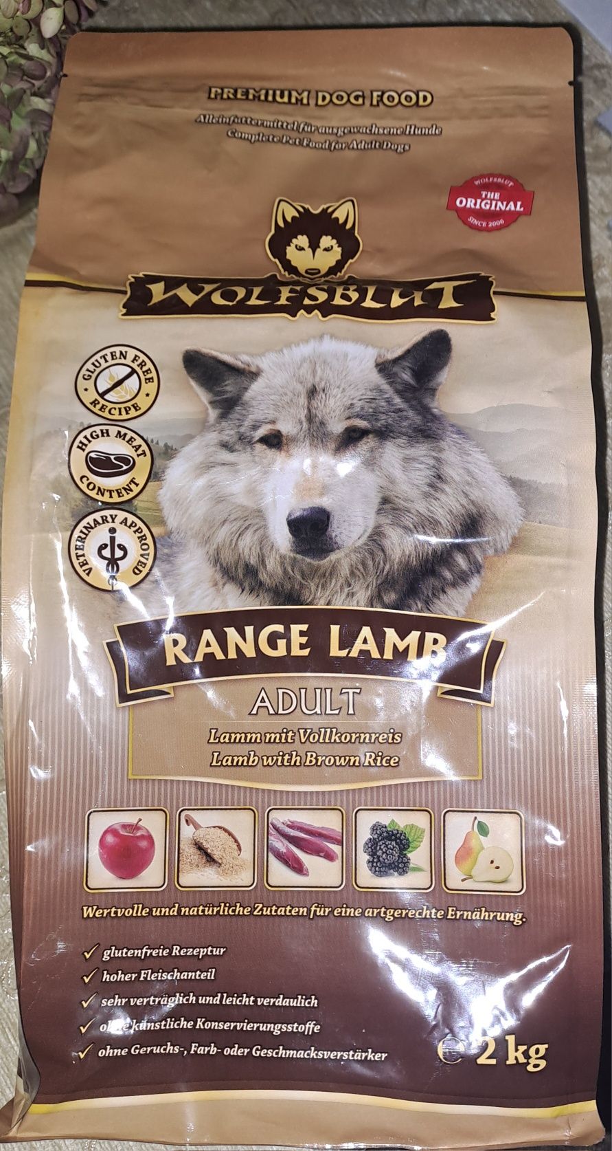 Karma dla psa Wolfsblut Range Lamb adult  2kg JAGNIĘCINA Z RYŻEM