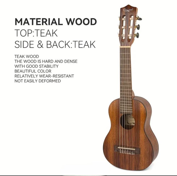 Гиталеле , мини гитара 28" классическая 6 струнная шикарное качество