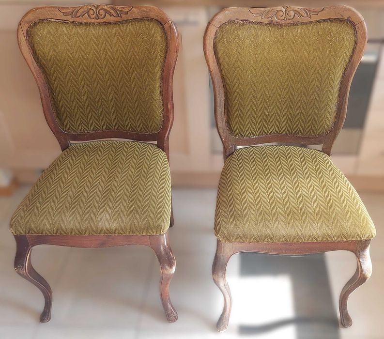 Stylowe krzesła do renowacji, styl retro/vintage, komplet 2 szt.