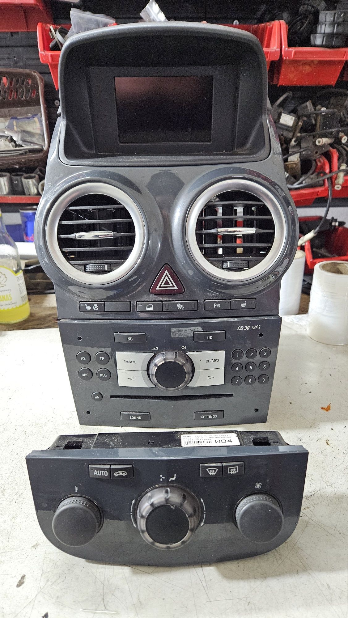 Radio komplet wyświetlacz panel dekor CD30 mp3 opel corsa d